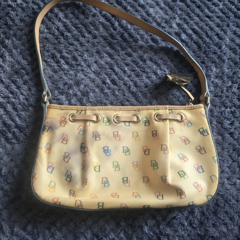 Dooney & Bourke Vintage Multicolor Logo Shoulder Bag
